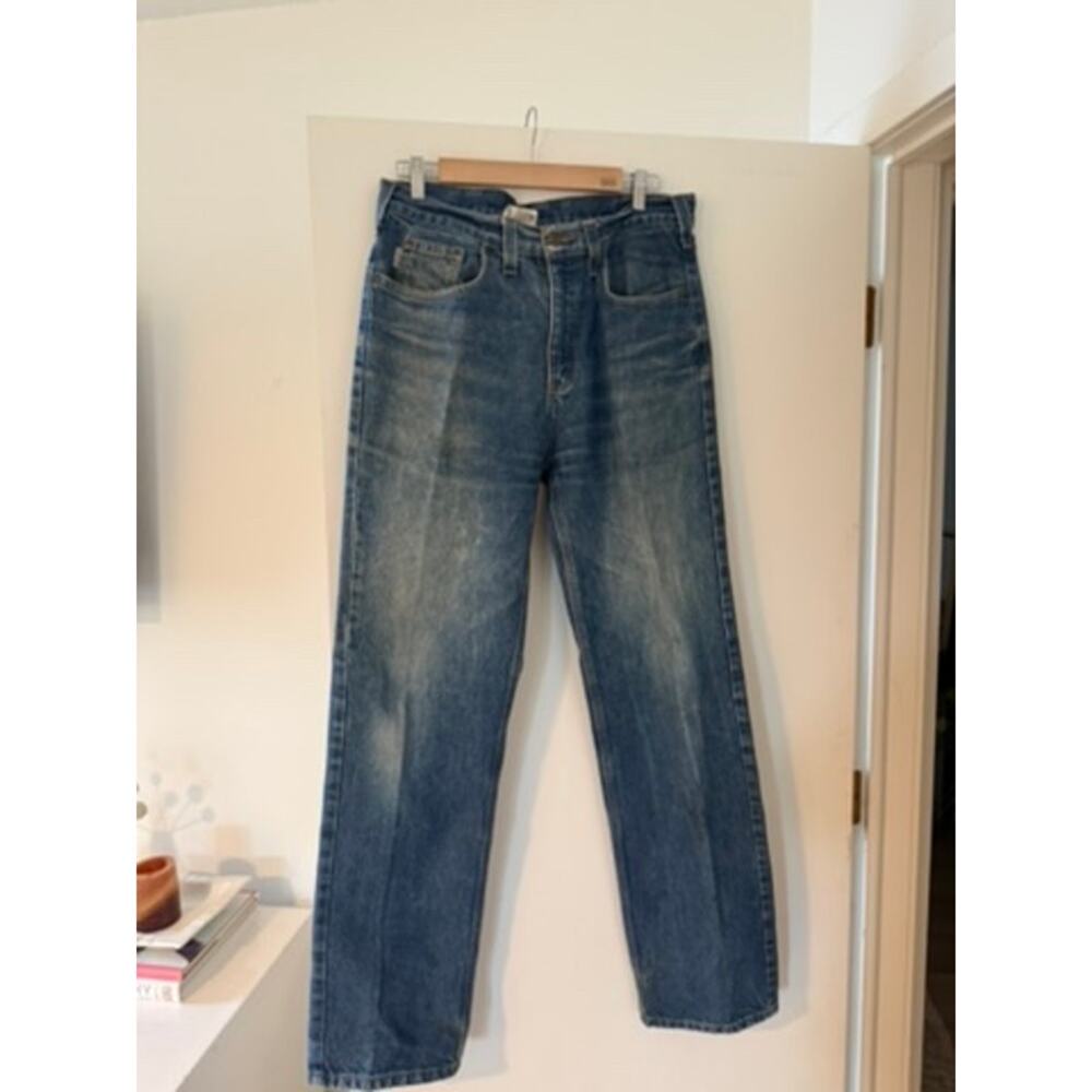 Carhartt Relaxed Fit Straight Leg Jeans Medium Wash Workwear Denim 34x34 ✨‎